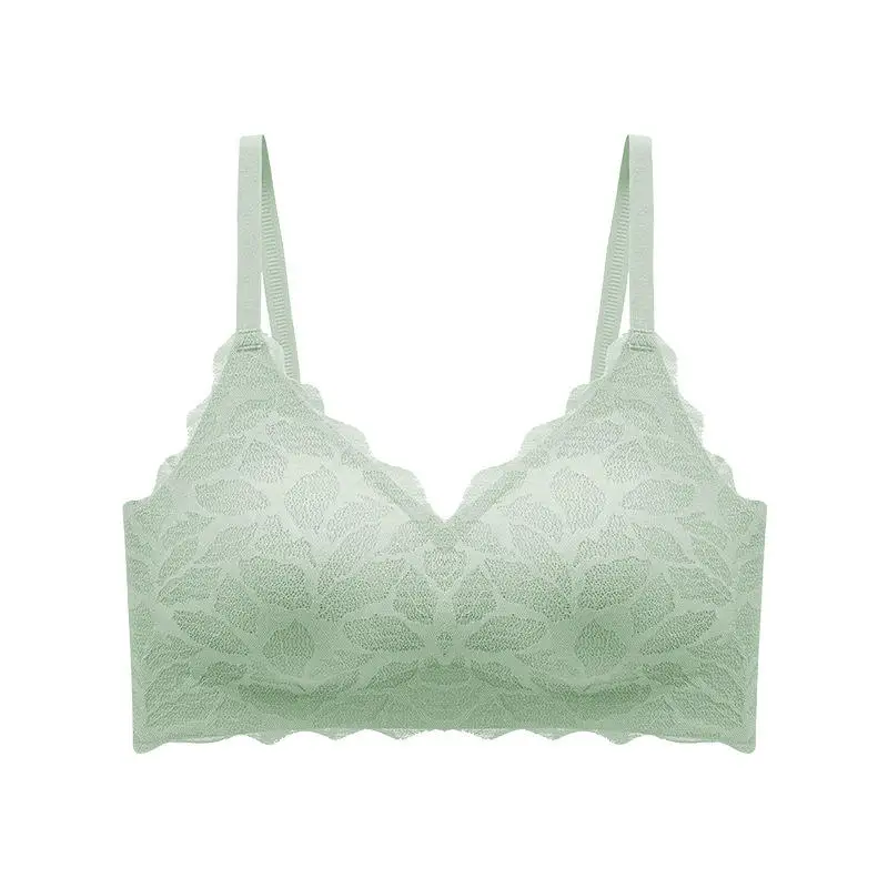 Custom Seamless Bra 937#Comfortable And Seamless Romantic Lace Flower Cup Face Bra Features Push-Up And Breathable