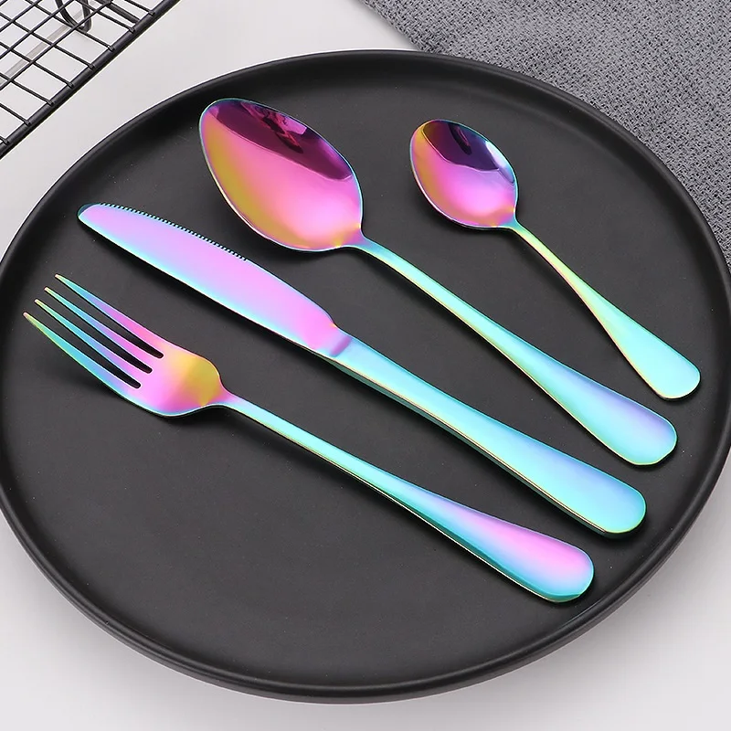 Low MOQ Cutlery Set Stainless Steel Table Spoon Set Stainless Steel Cutlery Flatware Set