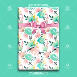 Wholesale Everyday Design Peacock Pink Star  Pattern Gift Wrapping Paper for gift