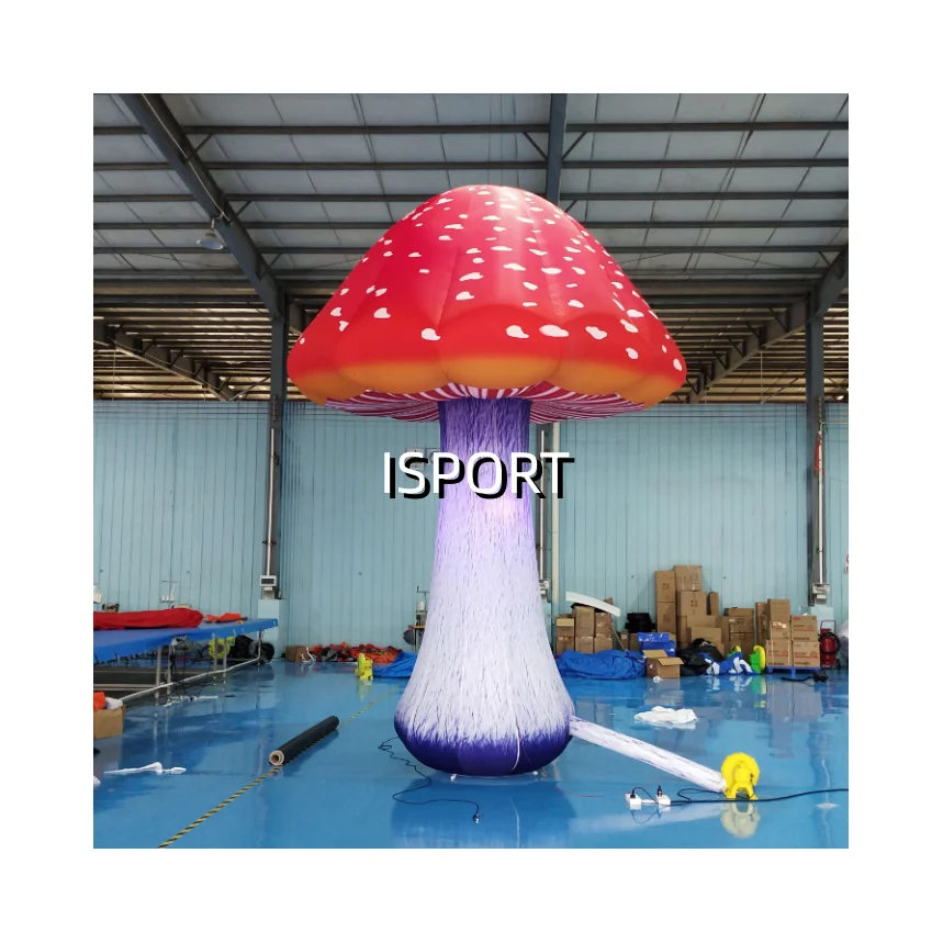 Blow up large inflatable mushroom / custom inflatable RGB LED mushroom models for party decorations