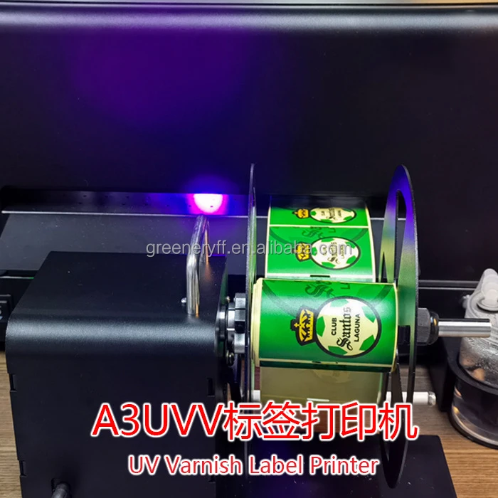 A3 UV Digital Inkjet Label Printer Machine for Printing Labels Uv Printer Foil PVC BOPP PE Paper Roll with LED Core Components