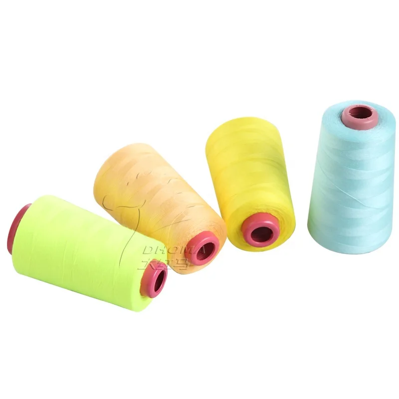 sewing thread manufacturer in China low breakage sewing threads 5000 yards low MOQ no knots polyester thread sewing