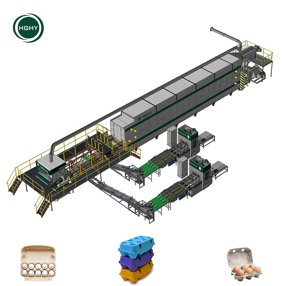 Формовочная машина для бумажной целлюлозы производства яиц автоматический лоток картонных ящиков