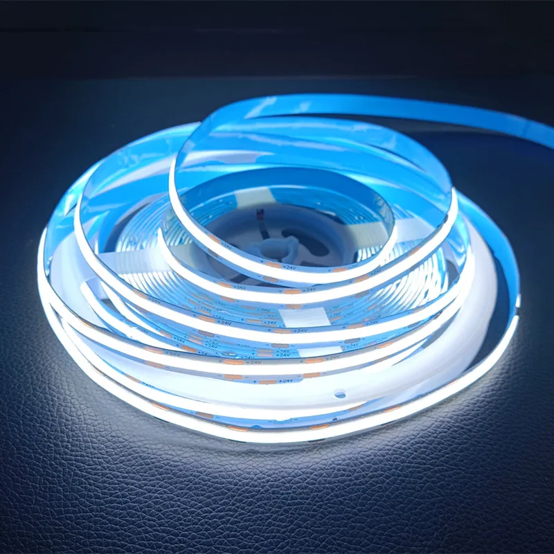 super thin cob led strip light 24v 8mm 10mm 640leds/m led cob 12v 20 meters cri 90 flexible cob led strip 12vdc