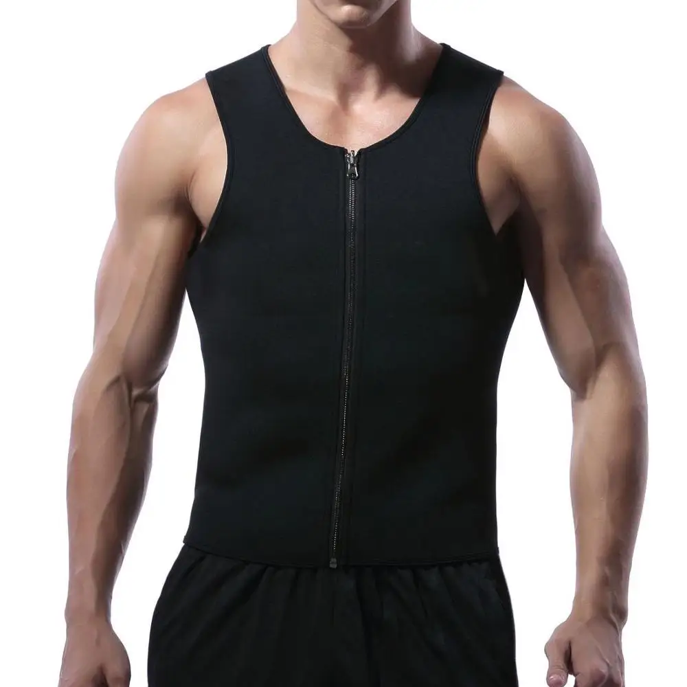Men Sauna Suit Waist Trainer for Weight Loss Neoprene Sweat Body Shaper Compression Workout Tank Top Vest