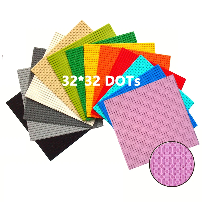 Bricks Base Plate 32*32 Studs Double-side Constructor Plates Stackable Classic Building Block Baseplate