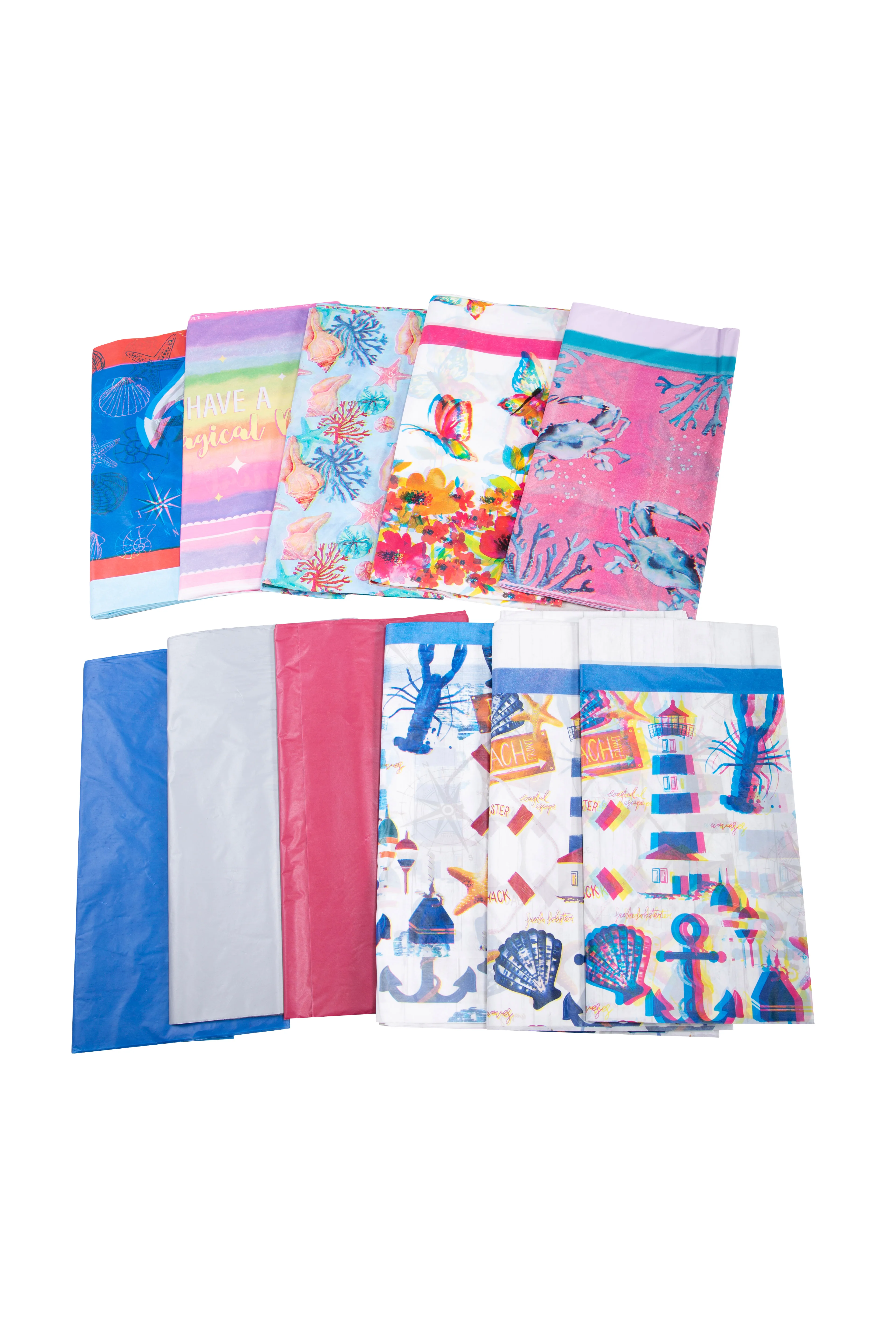 New Customizable PVC/EVA waterproof printed plastic table cloth roll