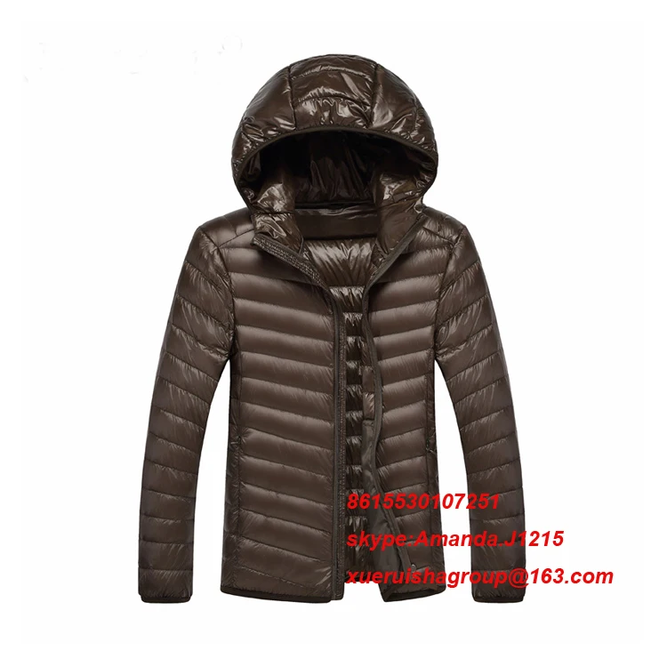 2020 new design padded hoody men winter jacket goose down filled jacket