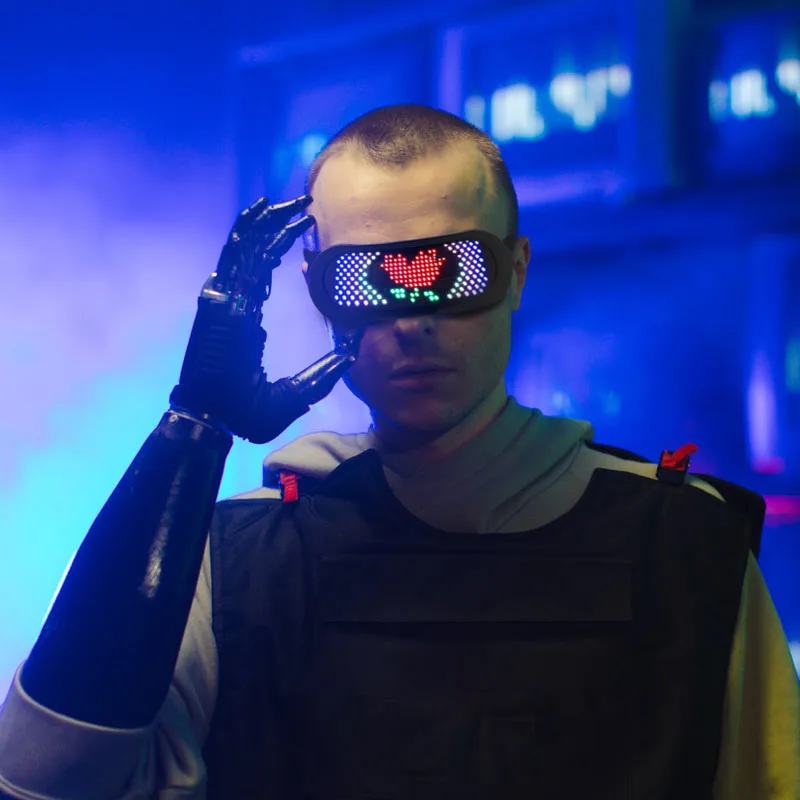 New Magic Hot selling App Rechargeable Flashing Funky Led Glasses Christmas Holiday Party Glasses LED Glasses