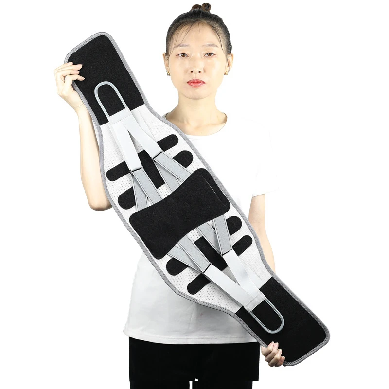 Breathable 3D Knit Material Back Brace for Lower Back Pain Relief with Pulley System Lumbar Support Belt