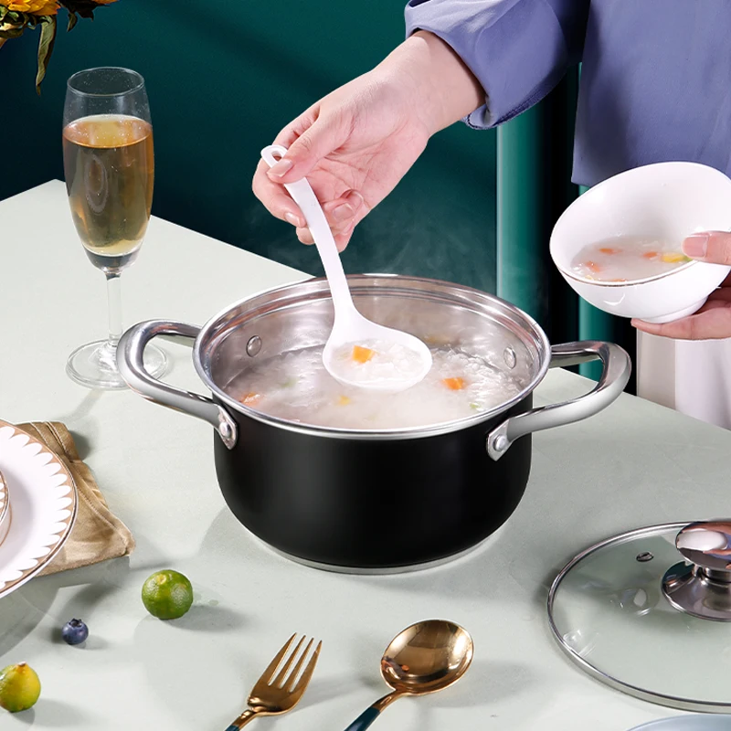 Happycooking black cooking cookware sets hign quality stainless steel jogos de panelas antiaderente cooking utensils sets