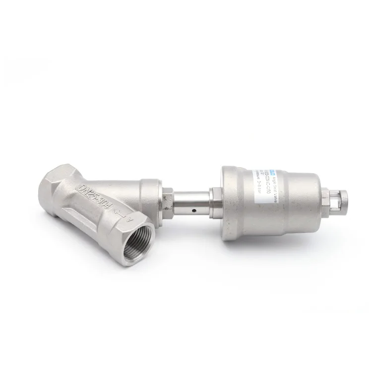 PV100S series full stainless steel high temperature resistant y-type angle seat valve