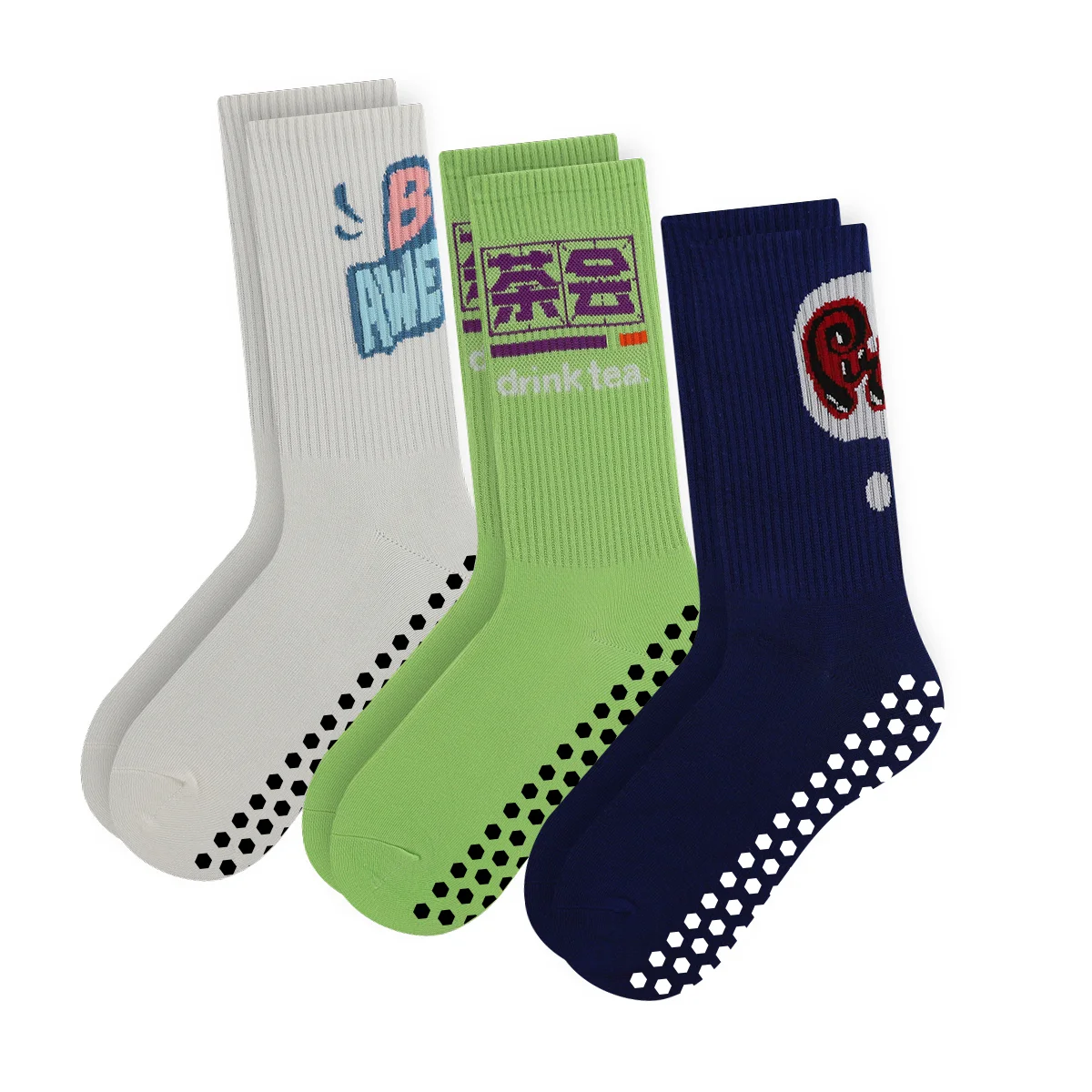 WUYANG custom gripper design sport yoga socks cotton breathable ankle crew sports anti slip socks