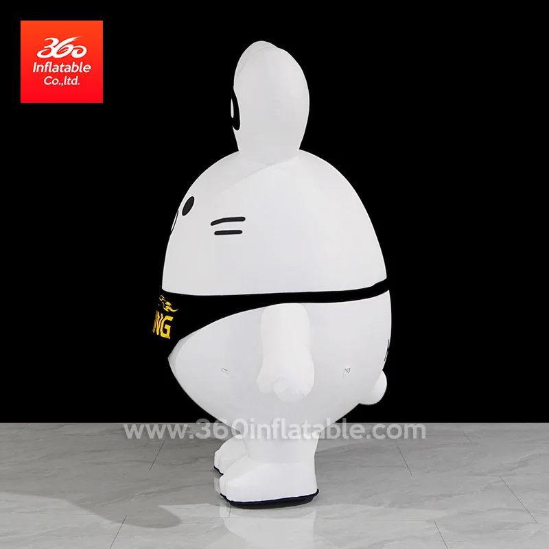 Custom design giant advertising inflatable animal mascot cartoon white rabbit costume for decoration