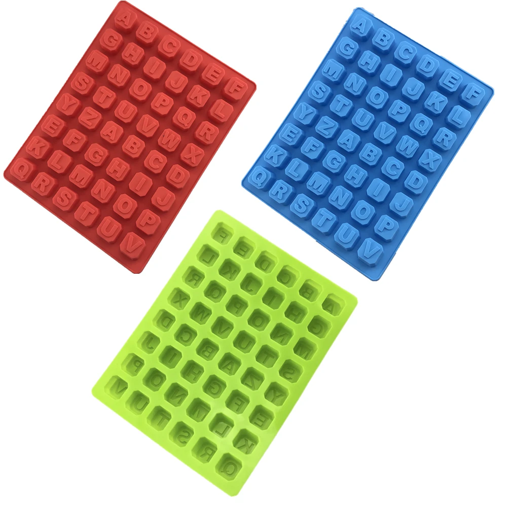 Low Price Wholesale 26 English Letter Silicone Chocolate Mold Fondant Cake Tool Chocolate Chips And Alphabet Ice Cube Tray