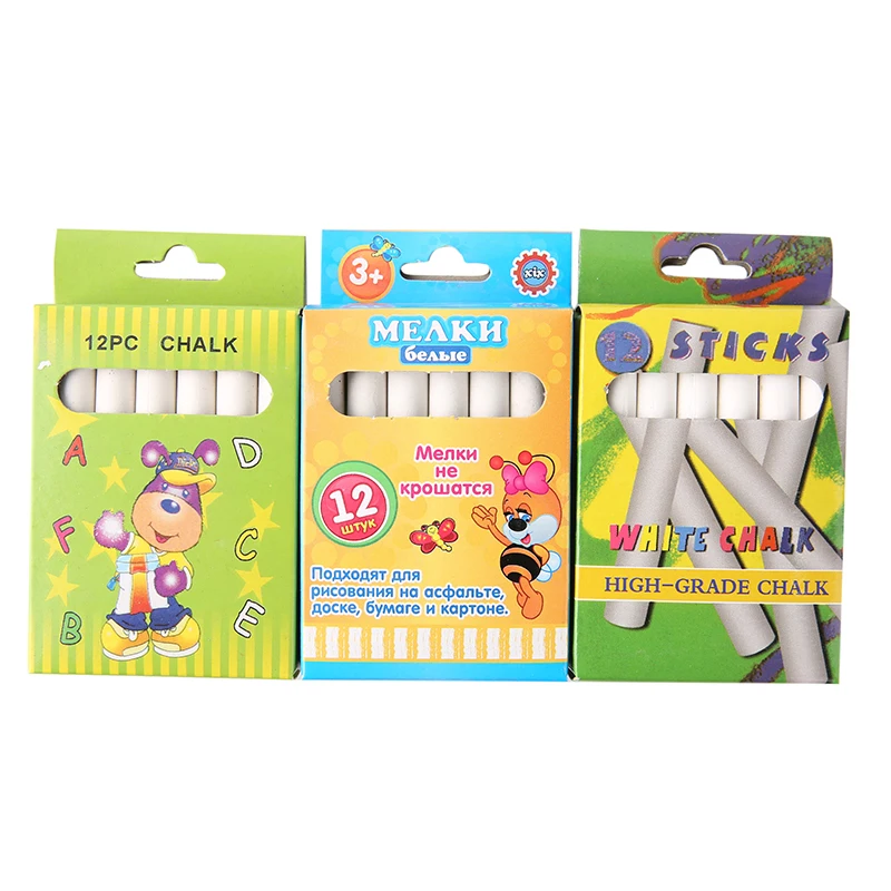 
Chinese professional manufacturing teaching 12 sticks of non-toxic mini white chalk 