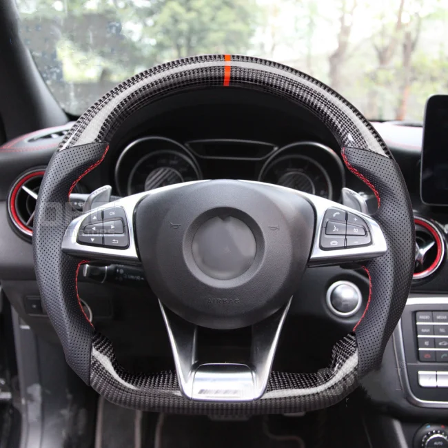 professional custom new leather steering wheel for Mercedes benz s class v class w203 w205 w204 w213 w221 amg upgrade