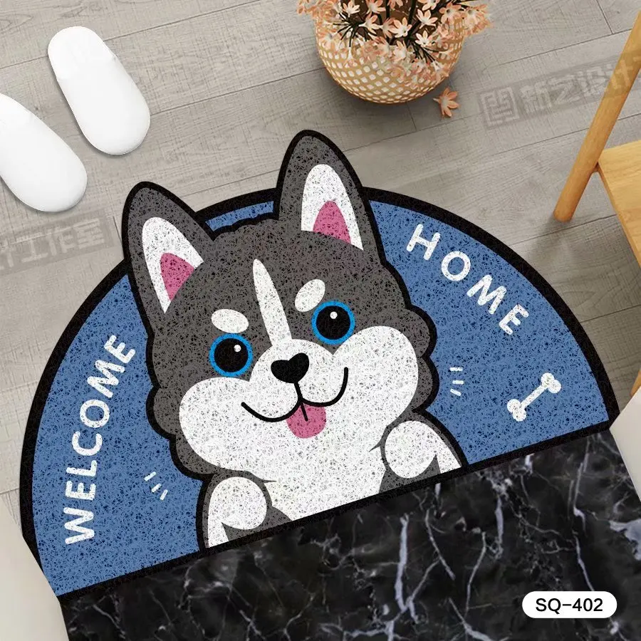 Hot sale anti-slip love cartoon shape can be cut outdoor carpet waterproof pvc coil floor mat