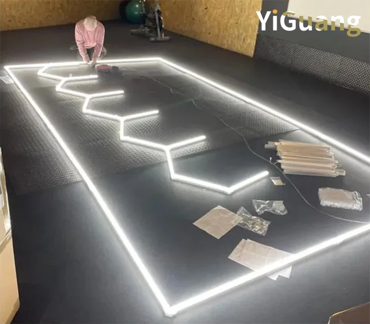 hot sale 14 Grid Systems Honeycomb Garage Light Higher Brightness 6500K for Garage Car Detailing Workshop and Exhibition Hall