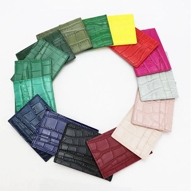 Custom Logo Promotions Gift Genuine Crocodi les Leather Credit Card Holder Business Cardholder