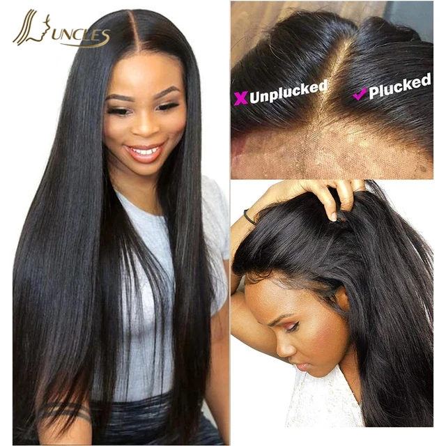 
Dyeable natural HD Lace Human Hair Wigs For Black Women 150% 180% Density Brazilian Virgin Hair Transparent Lace Front Wig 