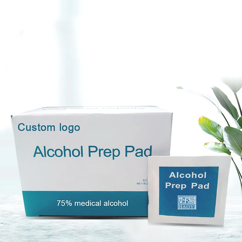 Disinfection and cleaning 5*5 cm medical alcohol pad custom alcohol prep pads  for Daily use