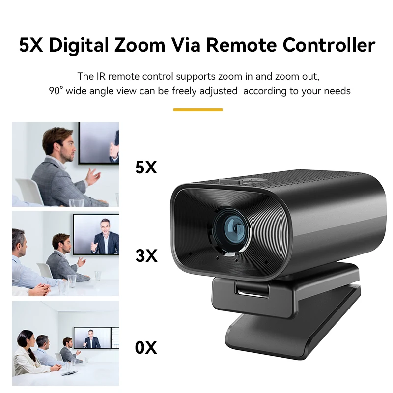 Source Factory All in one webcam 3 in one USB web camera Full HD with speaker microphones remote control for video calling