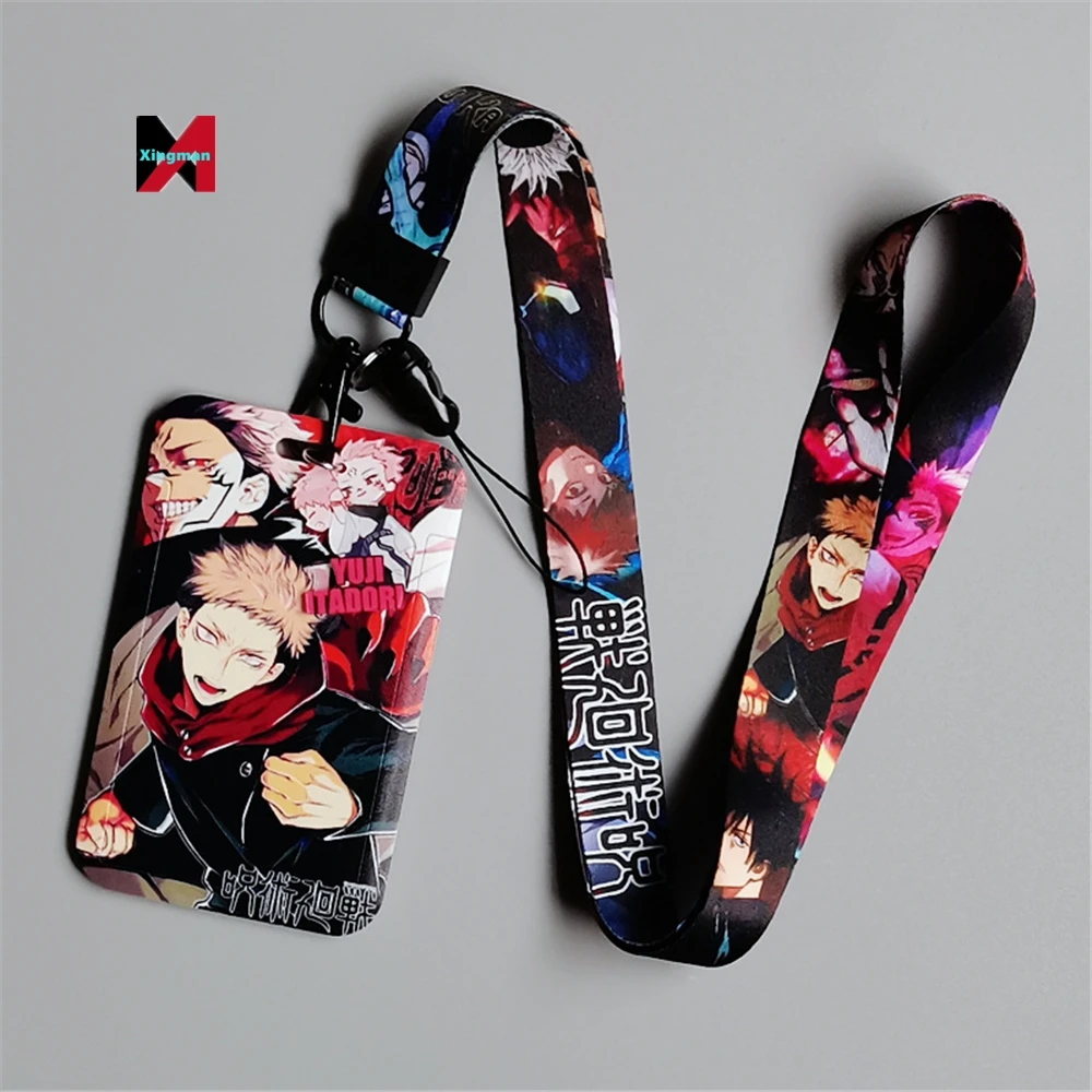 Anime bus pass card case hard mobile phone lanyard spell back to battle five Wu Fu Hehui two-side Suqian Tiger stick Youren