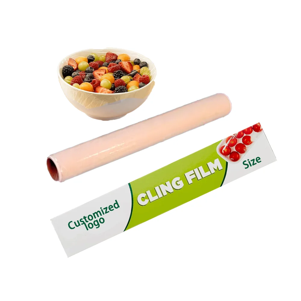 Customize Food Grade Pvc Film Food Package Plastic Wrap Pvc Cling Film For Restaurant Use