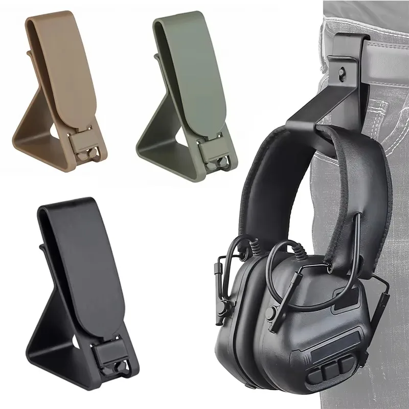 Tactical Headset Hanger Buckle Hook Molle Quick Release Clip Clamp Universal Headphone Hanger Holder Mobile Phone Holder