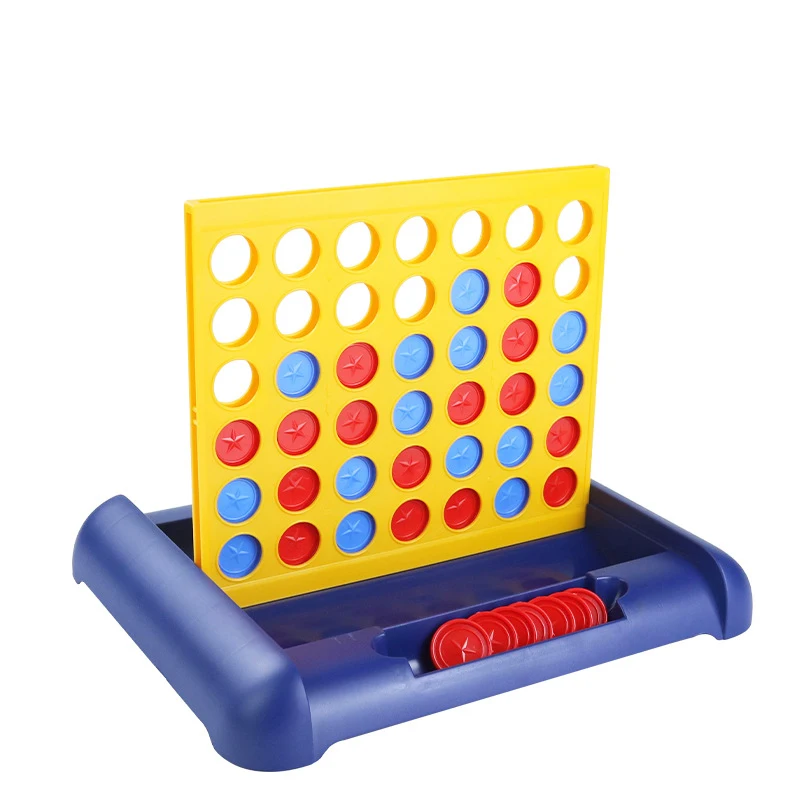 
Four in a Row Game Travel Board Game Fun Toy Foldable Line Up 4 Board Games for Kids Adults 