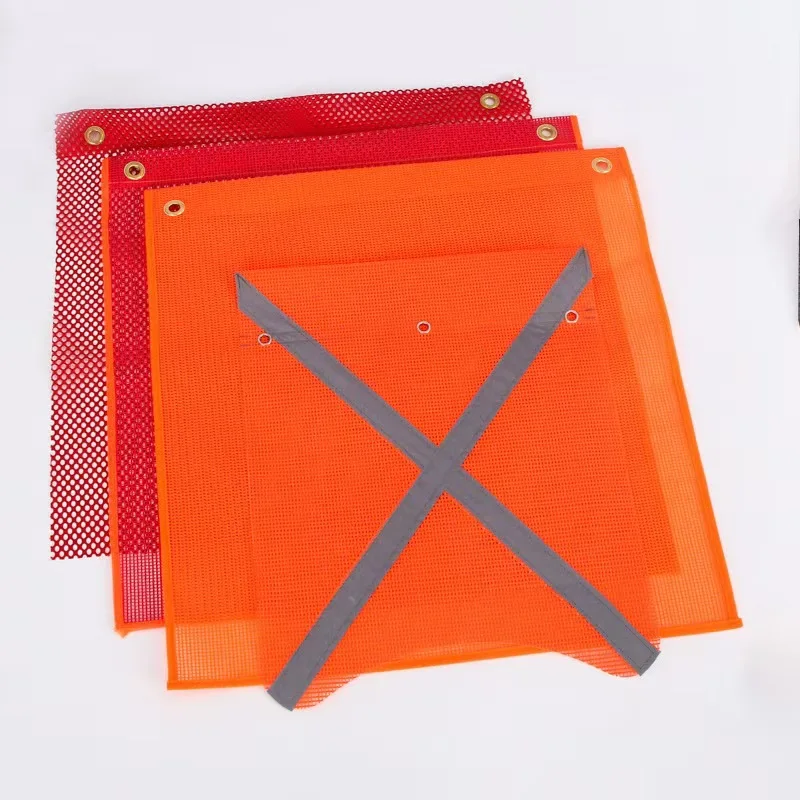 Nice Price 2024 First Class  Mesh PVC Vinyl Custom Vivid Color Waming Safety Flag at Mine Site For Truck Offroad Display