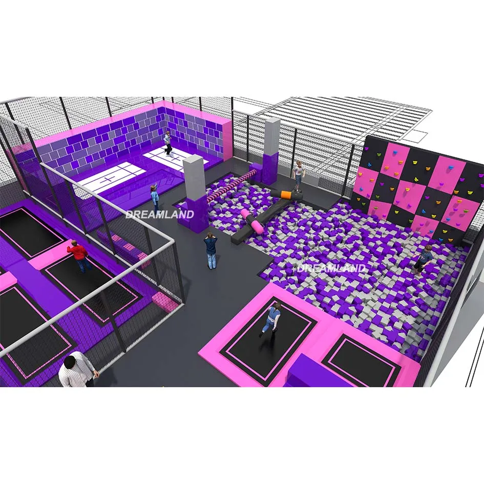 Certified China Manufacturer Kids Indoor Jumping Trampoline Park With Dodgeball In Adventure Park