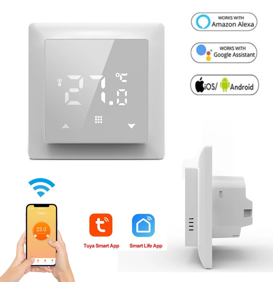 OEM thermostat HY516 Floor heating Thermostat gas boiler water heating Smart Home Life Compatible with Tuya Google Alexa