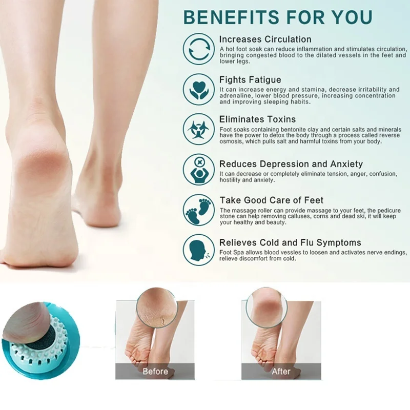 Factory 500W 3 in 1 Plastic Healthy Pedicure Machine Foot Spa with Bubbles & Heat & Red Lights