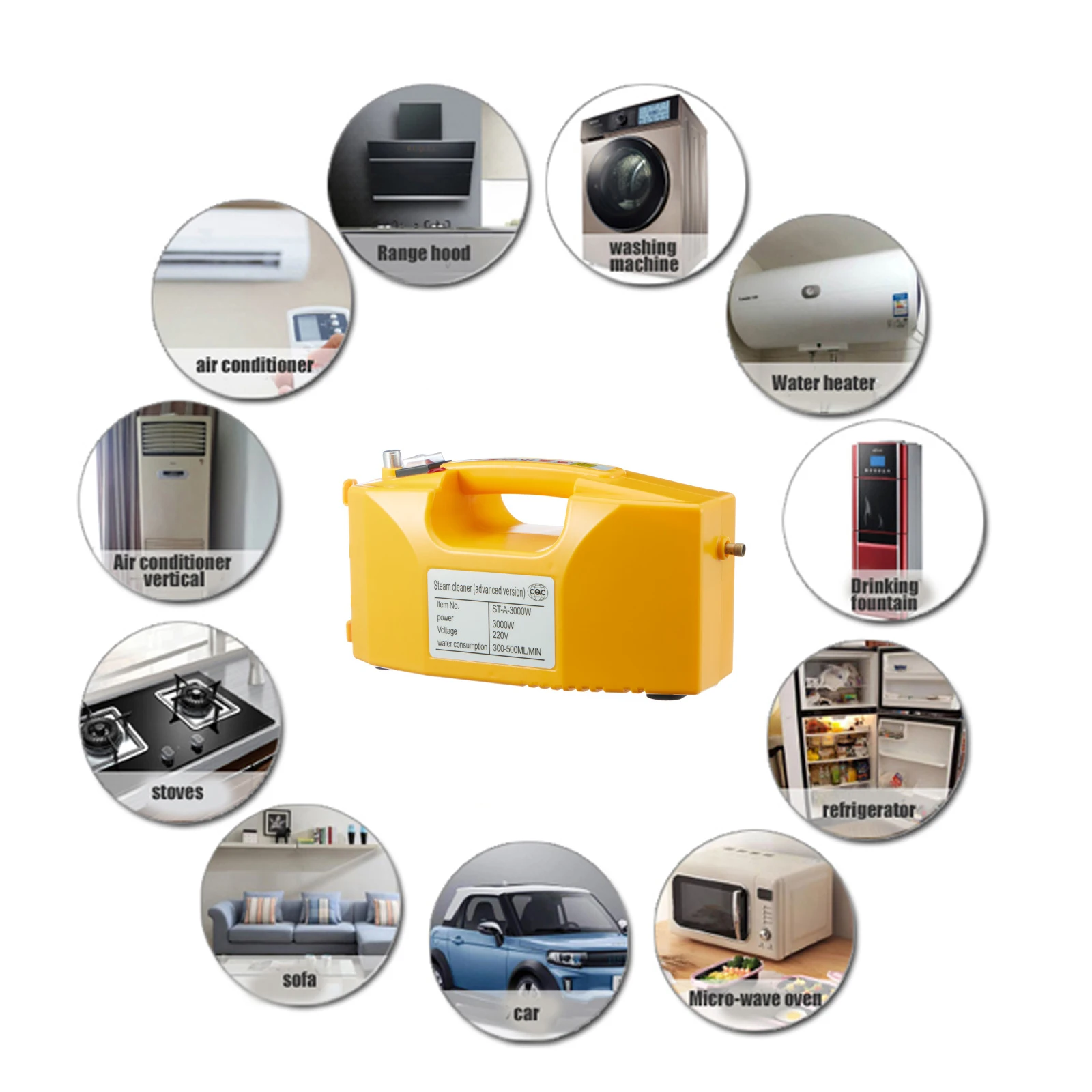 Multifunction Car Interior Carpet Pressure Kitchen Stainless Automatic 2 in 1 Vapor Cleaning Steam Cleaner