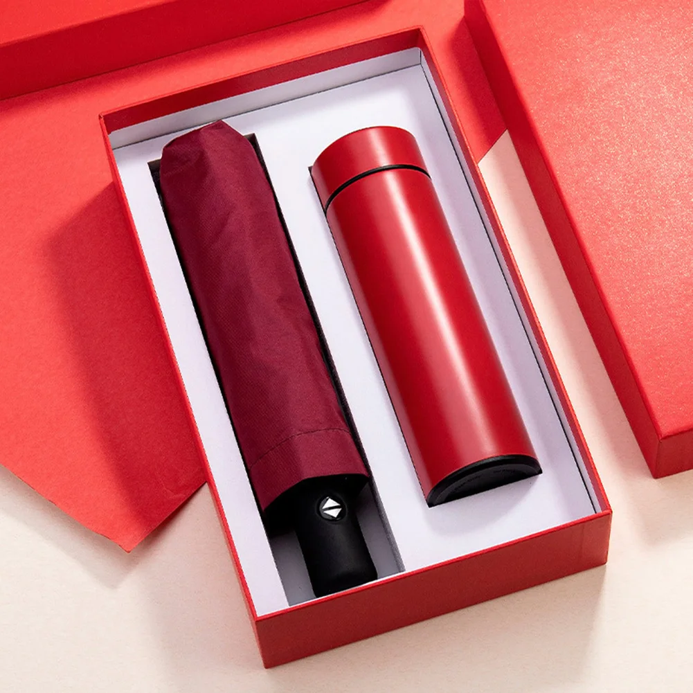 Red Color 7 In, 1 Gadgets For Men Power Bank Speaker Notebooks Pen Usb Flash Driver Mug Umbrella Gadgets/