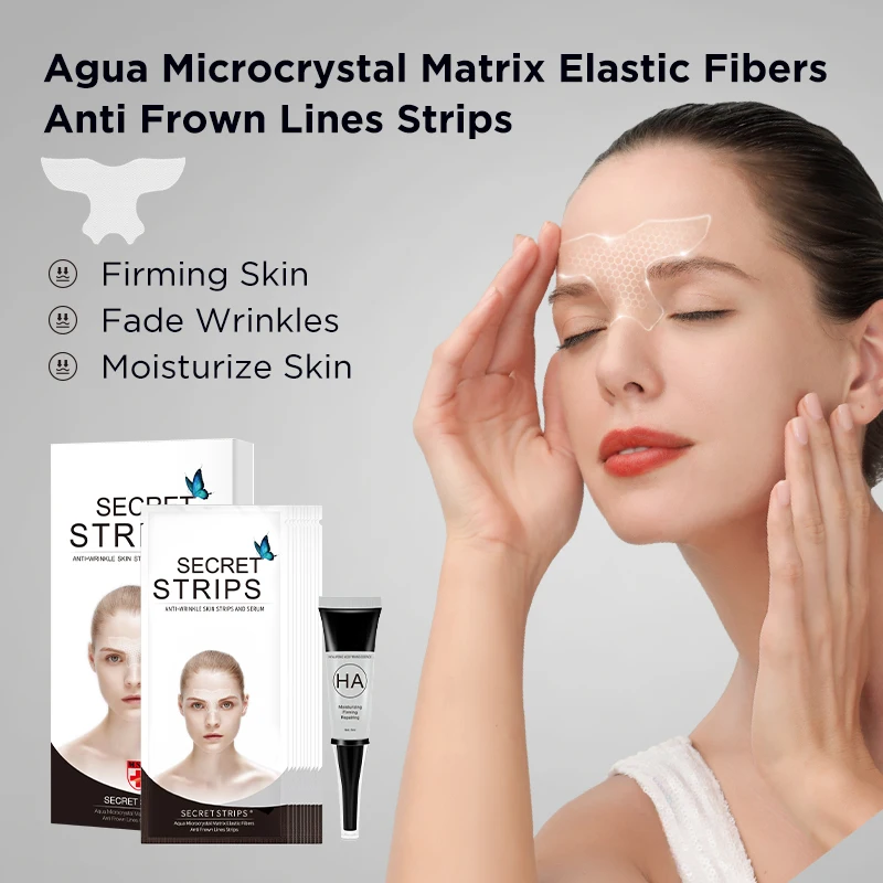 Secret Strips Hyaluronic Acid Crystal Facials Anti-Wrinkle Sleep Face Mask for Anti-Frown Lines Care Skin Care Sheet Masks