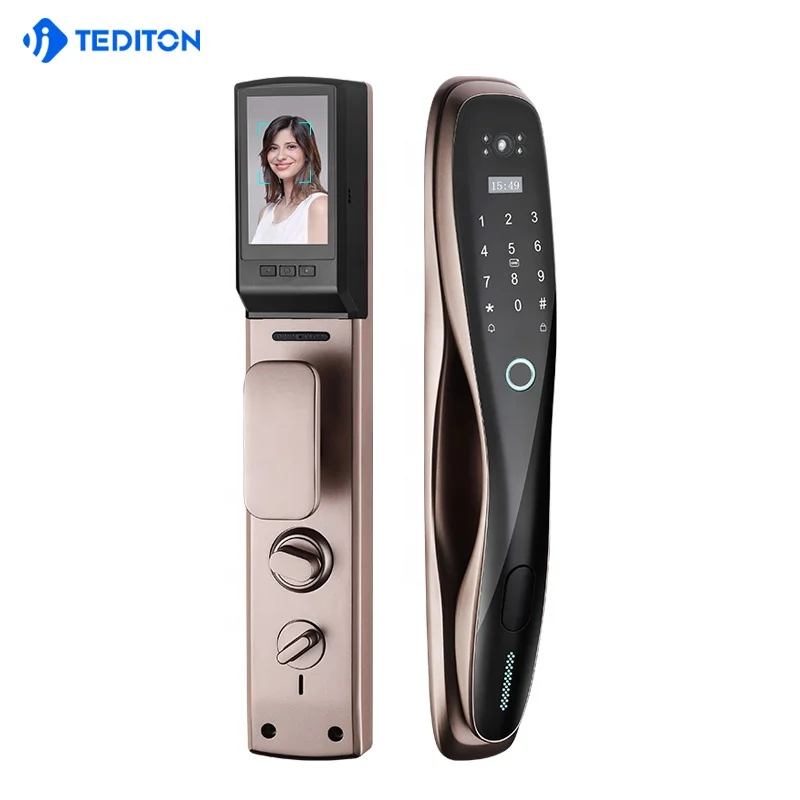 Tediton Camera Lock with Biometric Fingerprint Finger with Camera Home Security Smart Digital Door Lock