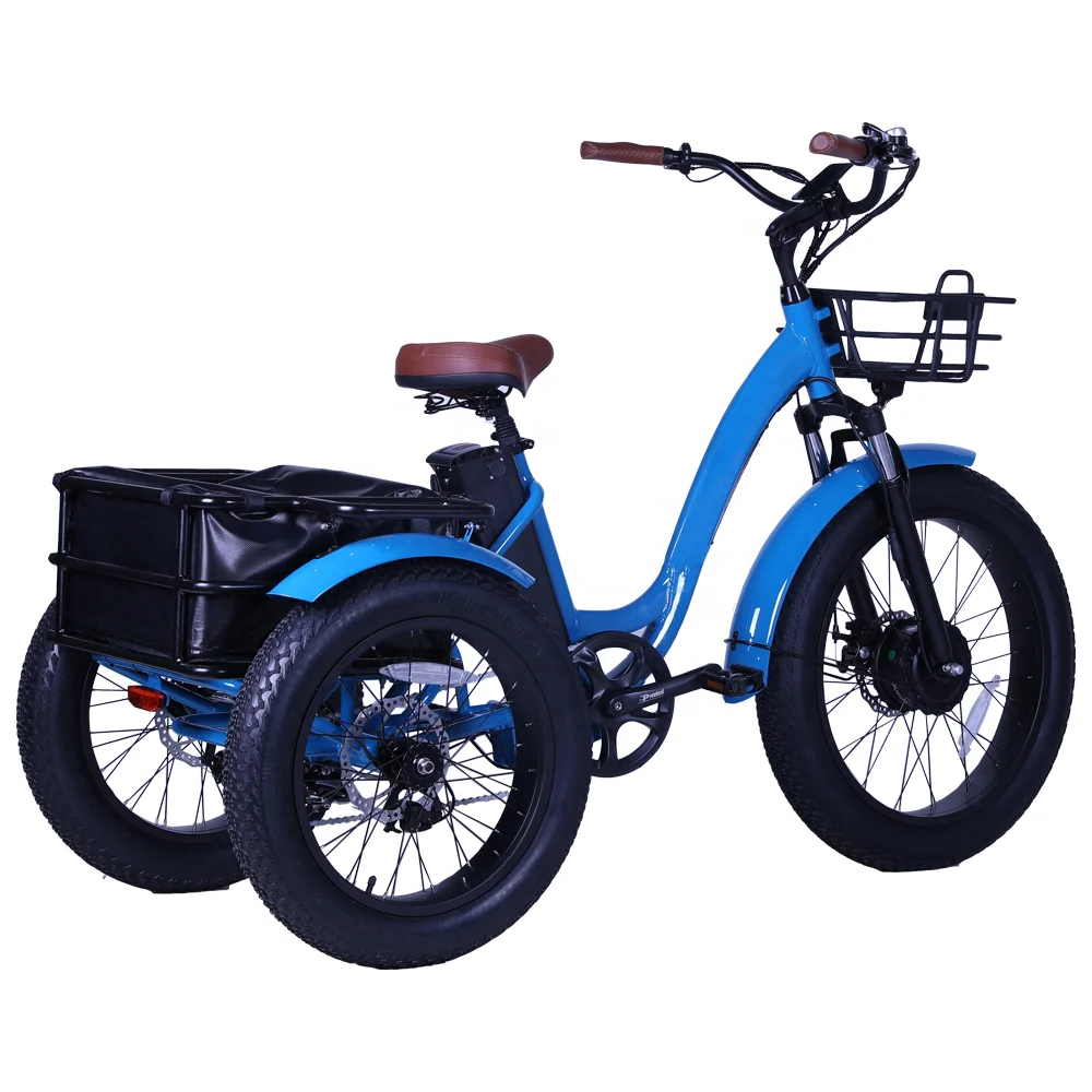Electric Trike Fat Tire 3 Wheel Electric Trike Electric Cargo Bike Motorized Tricycle
