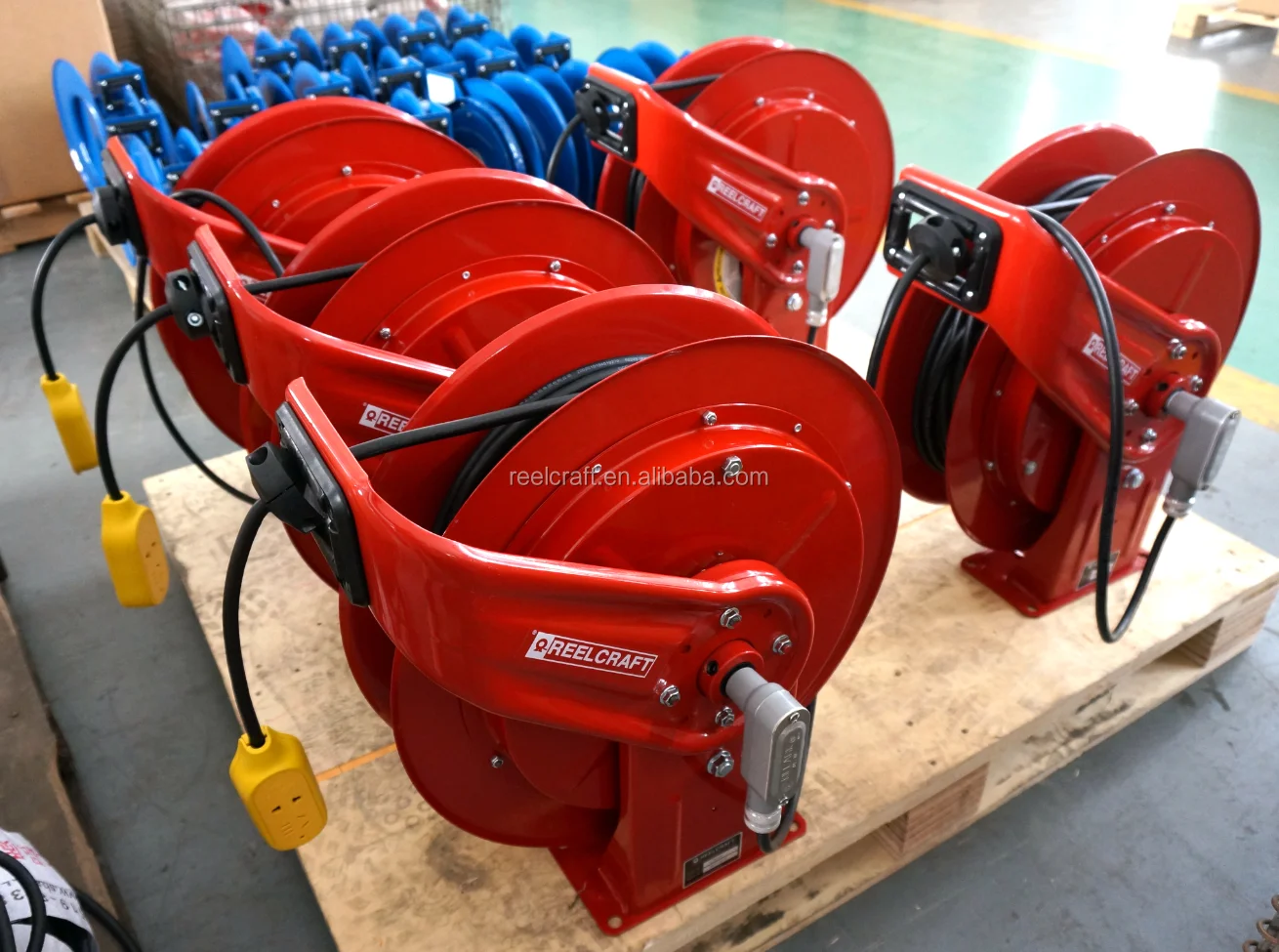 
L70100 Industrial Heavy Duty Metal Cable Reel,30m cable --REELCRAFT --Customized Reel 