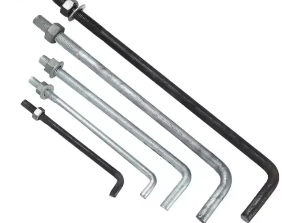 Factory custom high-end J-L square nut hook bolt, M24 anchor bolt J square nut hook bolt