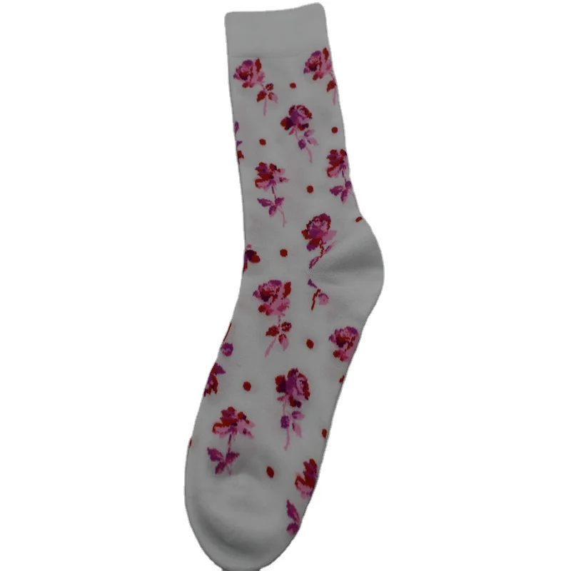 Wholesale Custom Logo Design Funny Happy Bamboo Fiber Fashion Colorful Socks Customized  Crew Socks