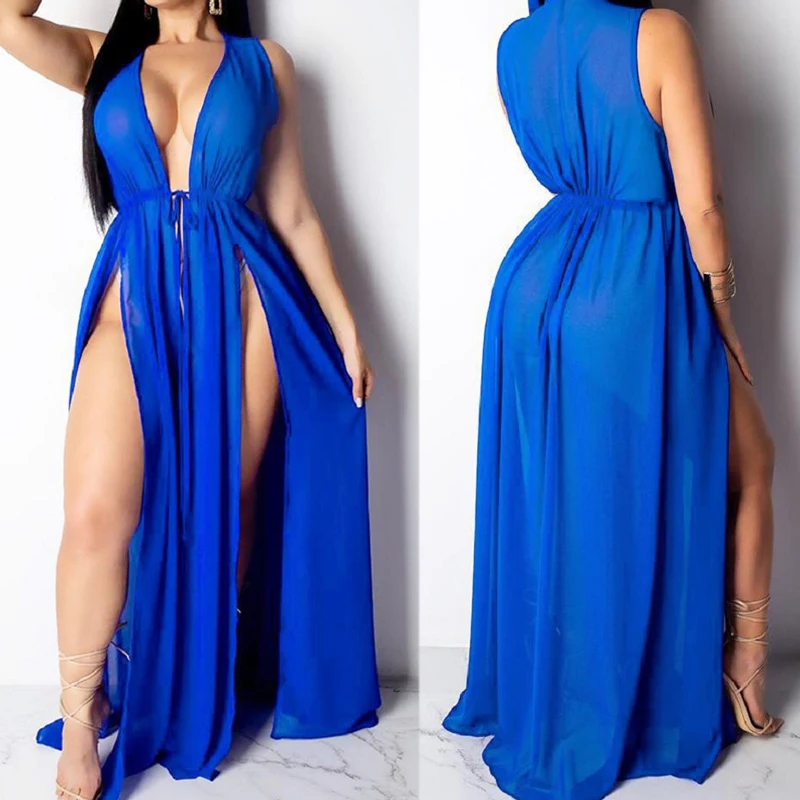 2021 Beach Wear Swim Suit Cover Ups Beach Maxi Dress Sexy