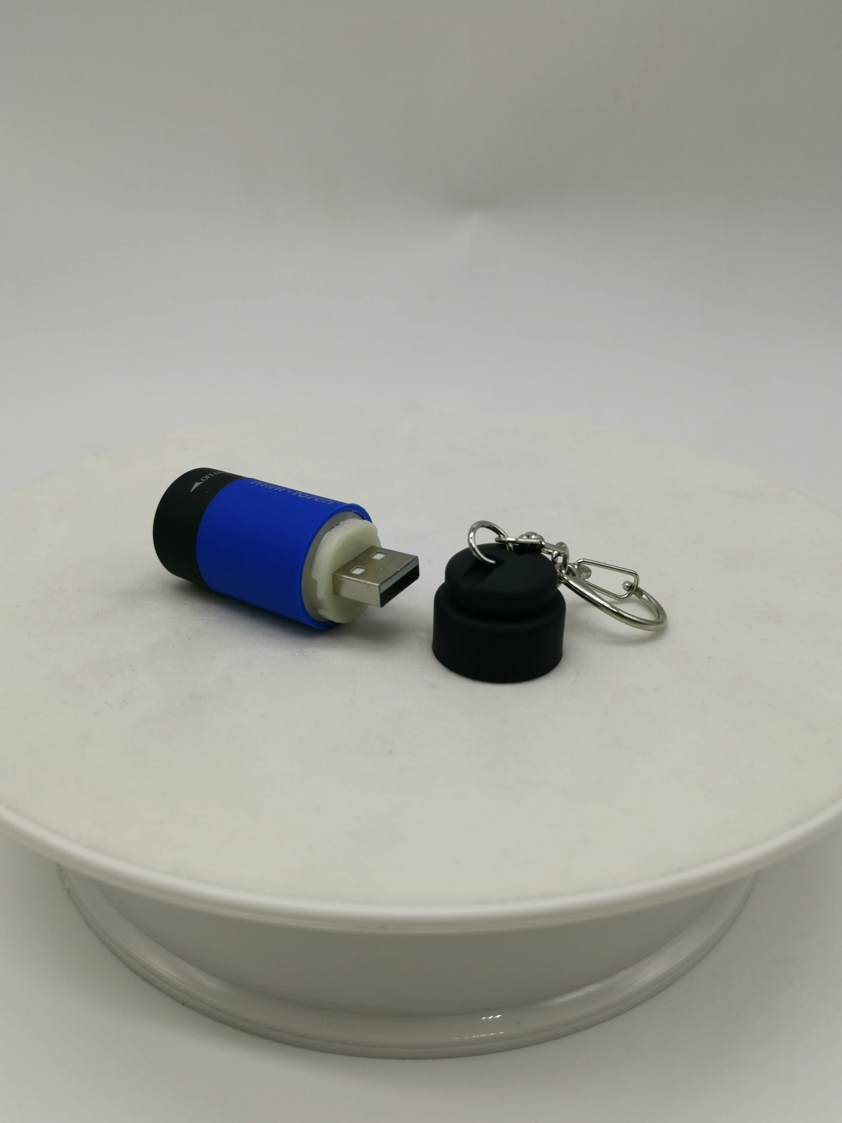 Gift MINI USB charging LED Keychain Ring Flashlight USB Small Pocket Keychain Ring Flashlight Customized Mini Flashlight