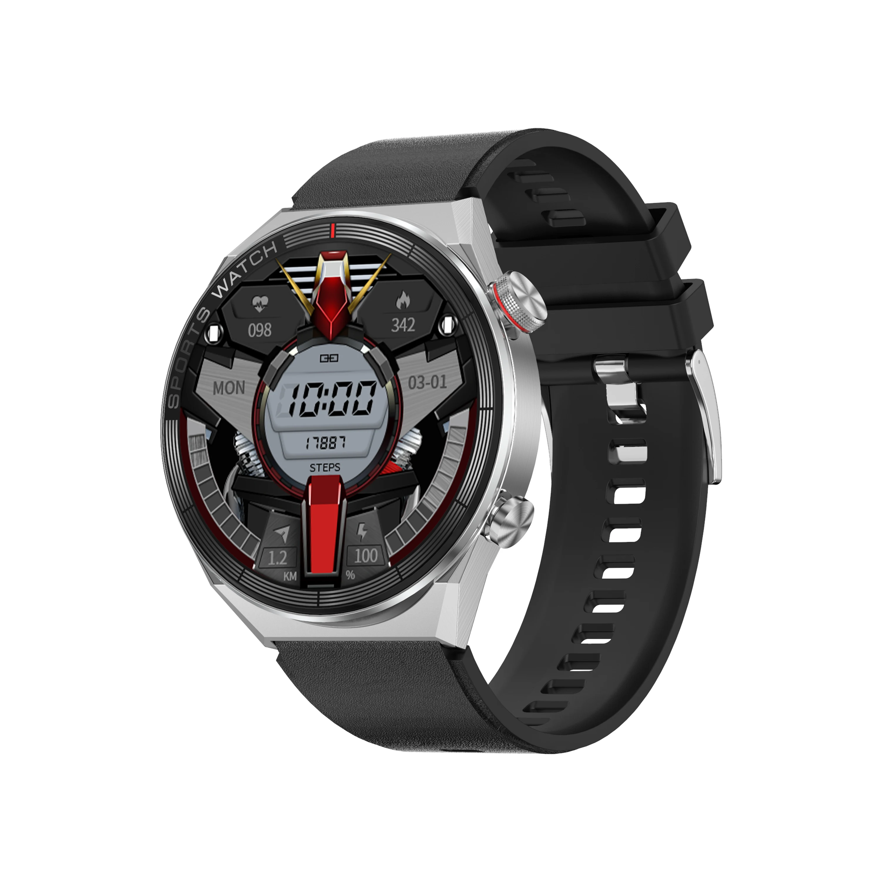 1.5inch Screen Men Sports Smartwatch IP68 Waterproof BT Calling DT3 Mate Smart Watch Heart Rate Fitness Bracelet