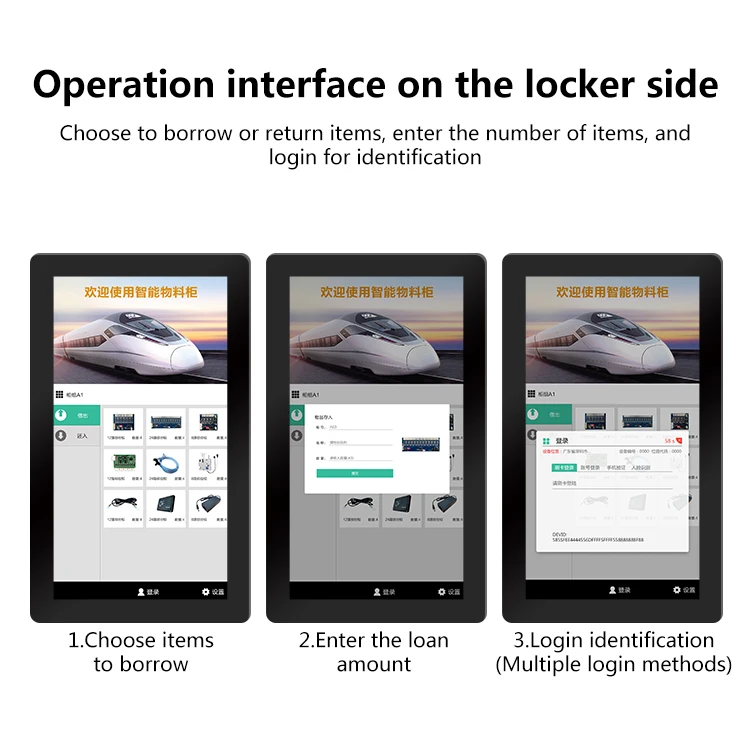 Staff electronic smart RFID locker system luggage with touch screen parcel delivery smart locker