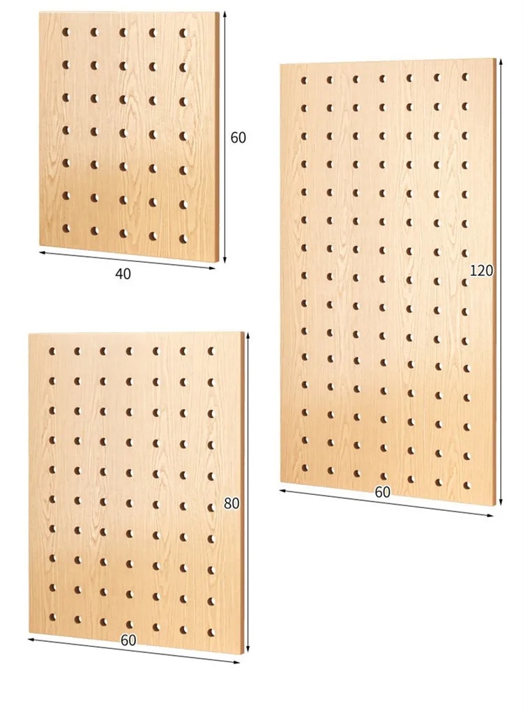 Wooden Pegboard Wall Mount Organizer for Wall Storage Rack Peg Board Display Stand Shelf