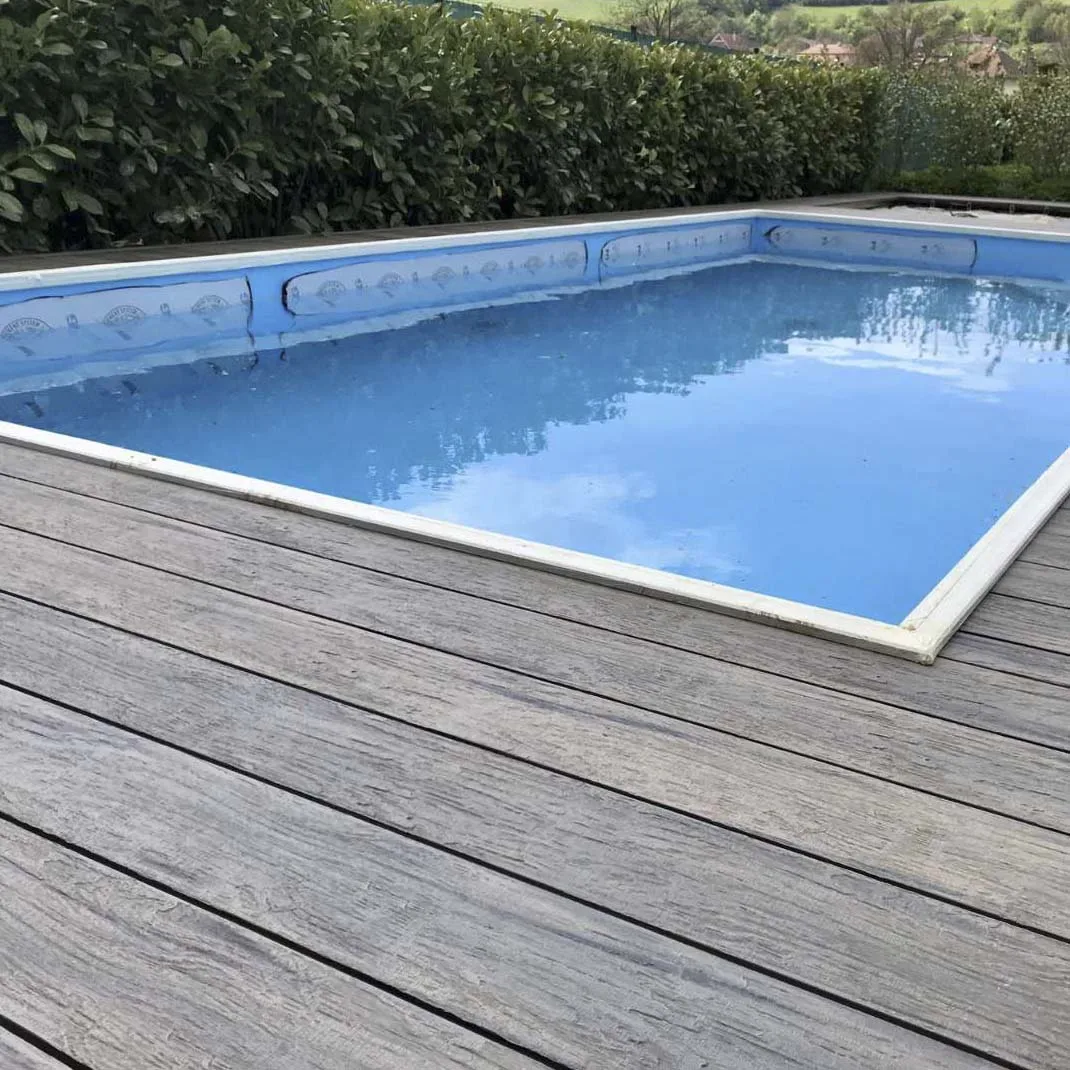 wood grain texture deep  embossed   UV resistant wpc board  decking composite  patio decking