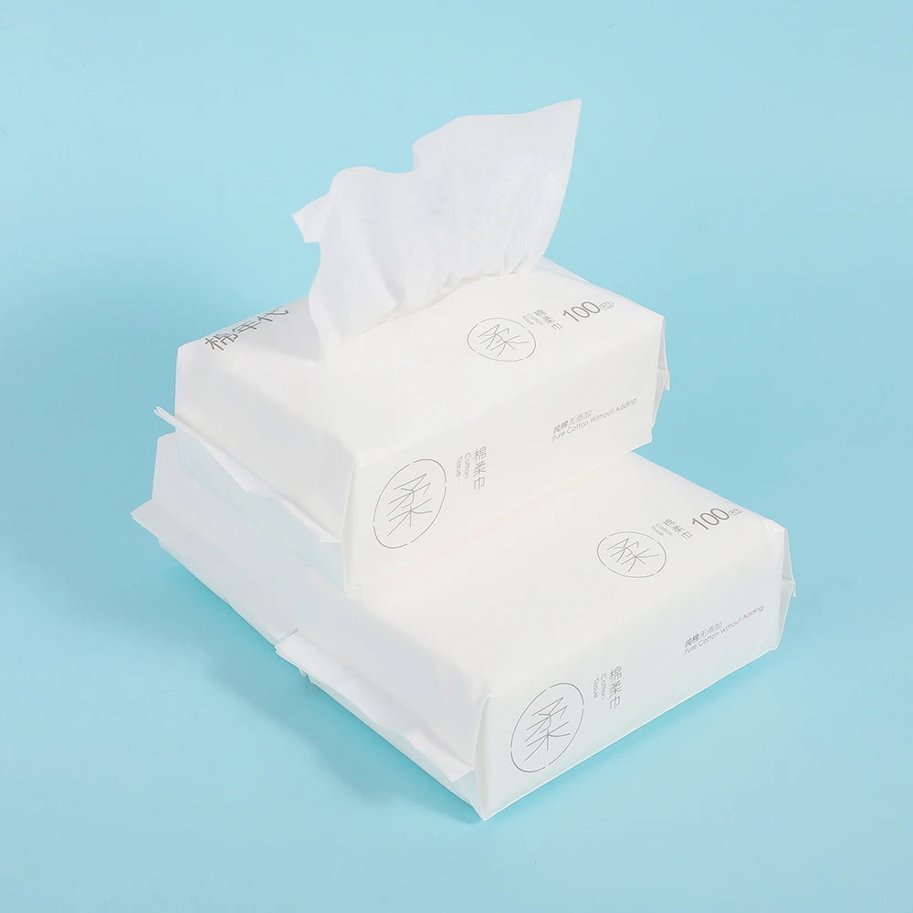 Multi-purpose other baby supplies disposable eco-friendly face towel 100% raw cotton fabric absorbent cotton tissue towel